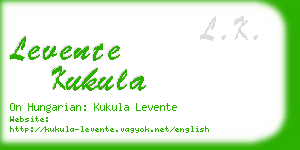 levente kukula business card